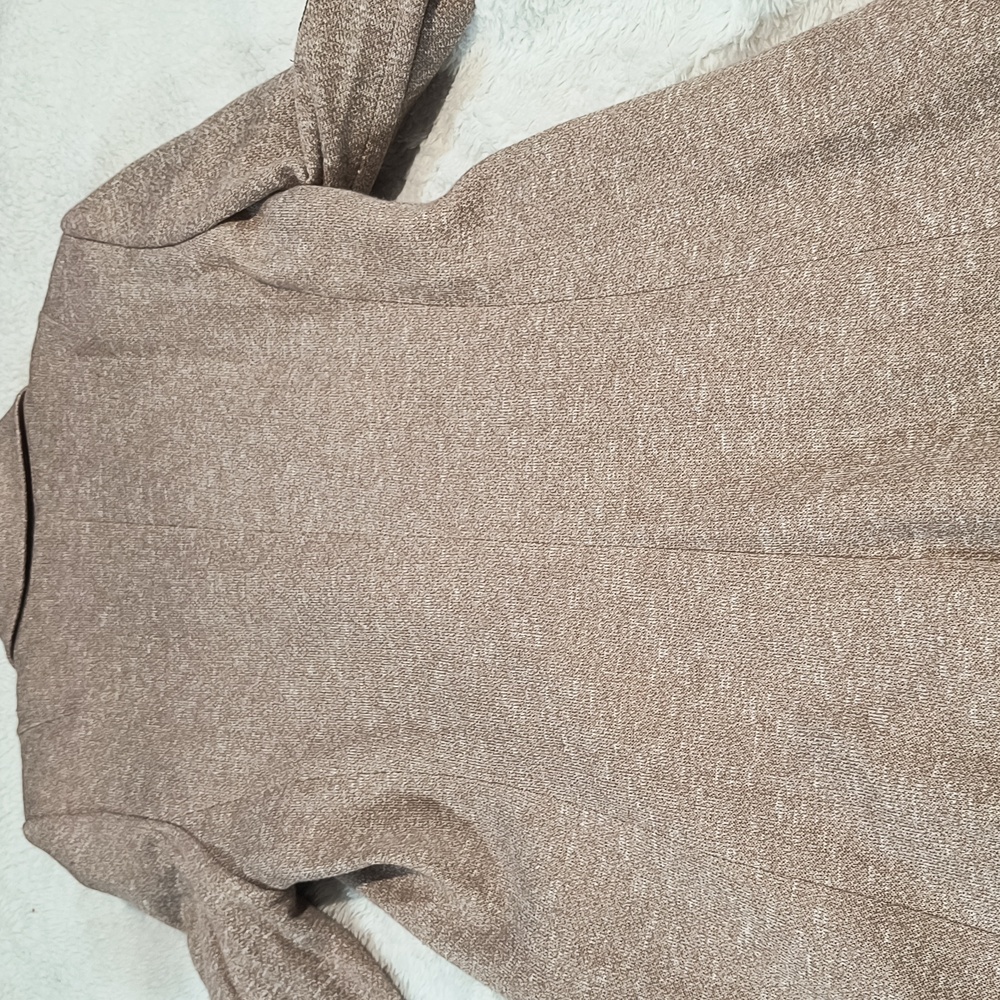 Tommy Hilfiger Women's Tan Marled Knit Blazer Elbow Patches Jacket Size 2 Preppy - Picture 14 of 16